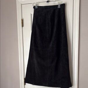 Long Suede Skirt